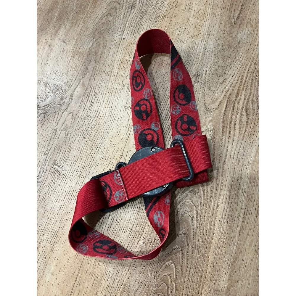 Pokemon Poke Ball Clip Belt Red Canvas Adjustable Webbed Waist Strap Cosplay